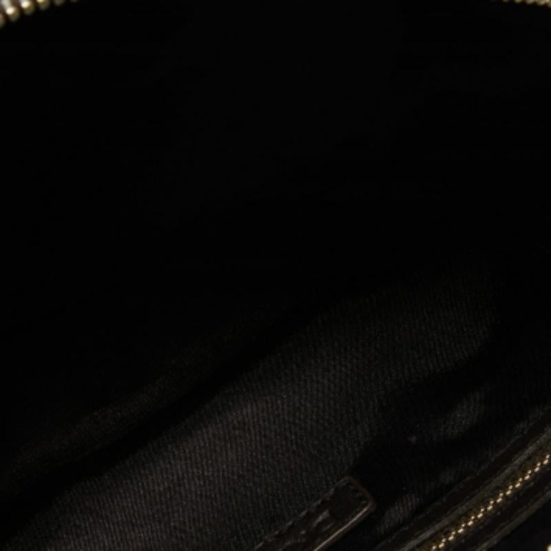 Marsupio Dkny marrone/beige firmato in tela e vernice in vendita 4
