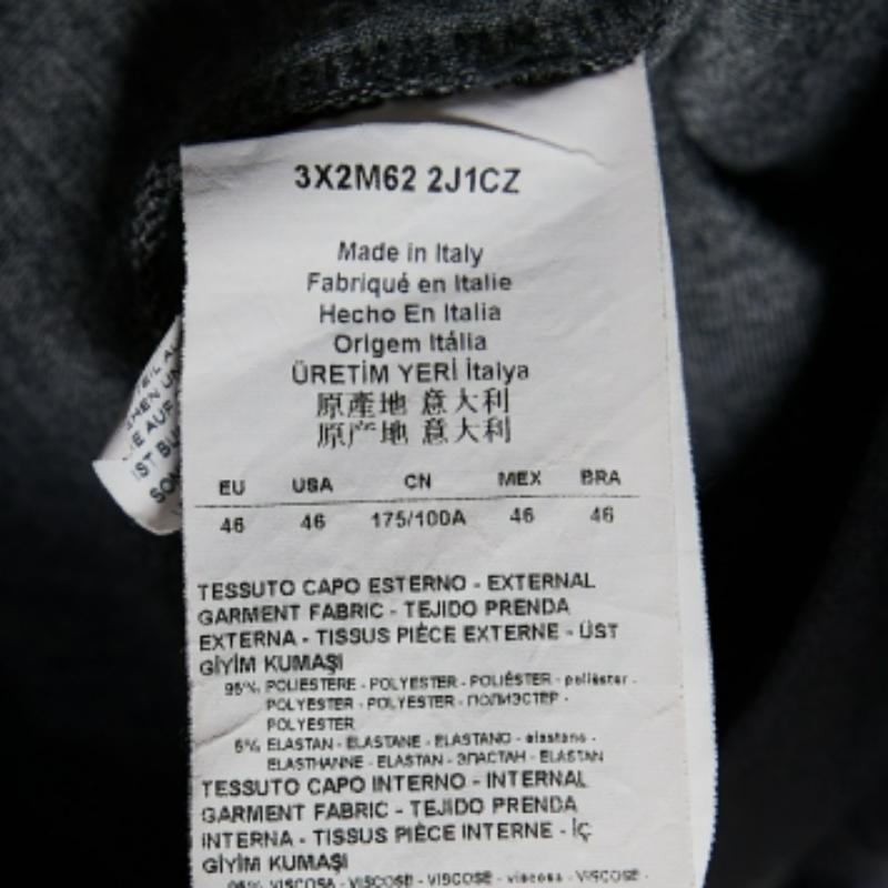 Emporio ARMANI Noir Jersey A Sweatshirt avec ornements L en vente 1