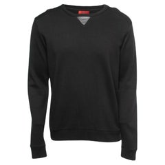 Boss By Hugo Boss - Felpa girocollo in maglia di cotone nera L.