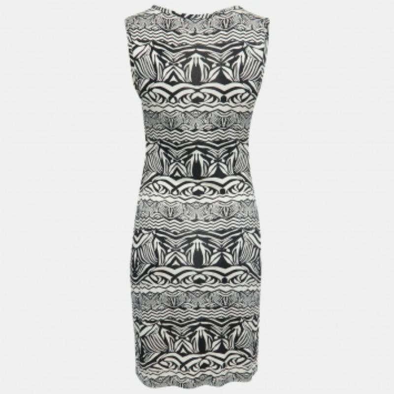 Diane von Furstenberg Robe Selene en jersey imprimé noir/blanc M Bon état - En vente à Dubai, Al Qouz 2