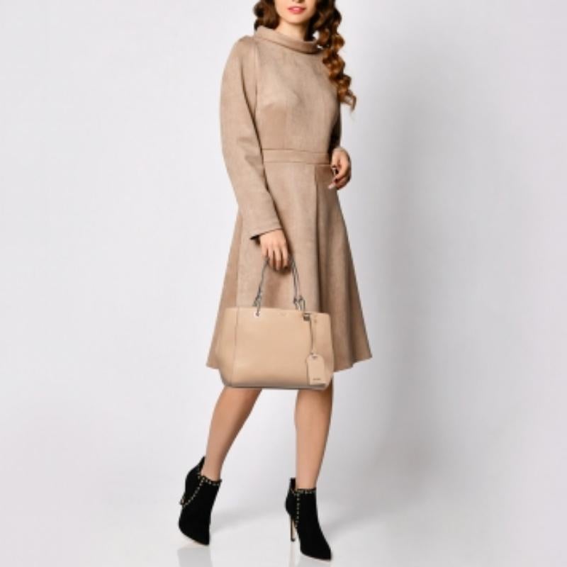 DKNY Tote in pelle beige in vendita 4