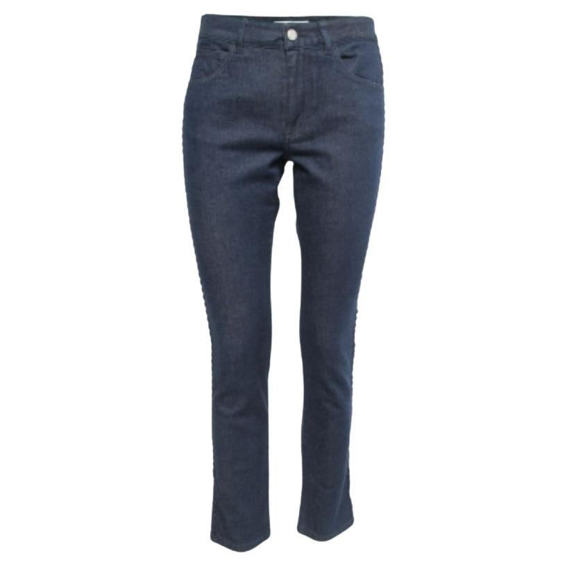 See By Chloe Vaqueros de mezclilla azul índigo con ribete de encaje S Cintura 27 en venta