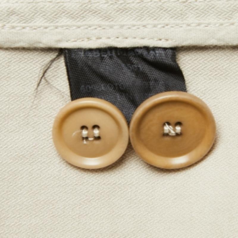 Isabel Marant Etoile Beige Cotton Button Front Jacket M For Sale 1