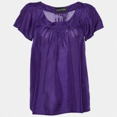 Emporio Armani Top in seta viola S