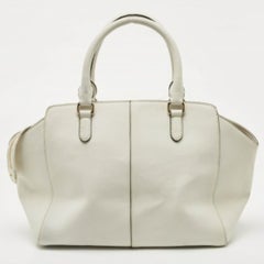 DKNY Tote Bryant Park in pelle saffiano bianca