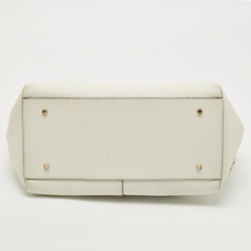 DKNY Weißes Saffiano-Leder Bryant Park Tote Damen im Angebot