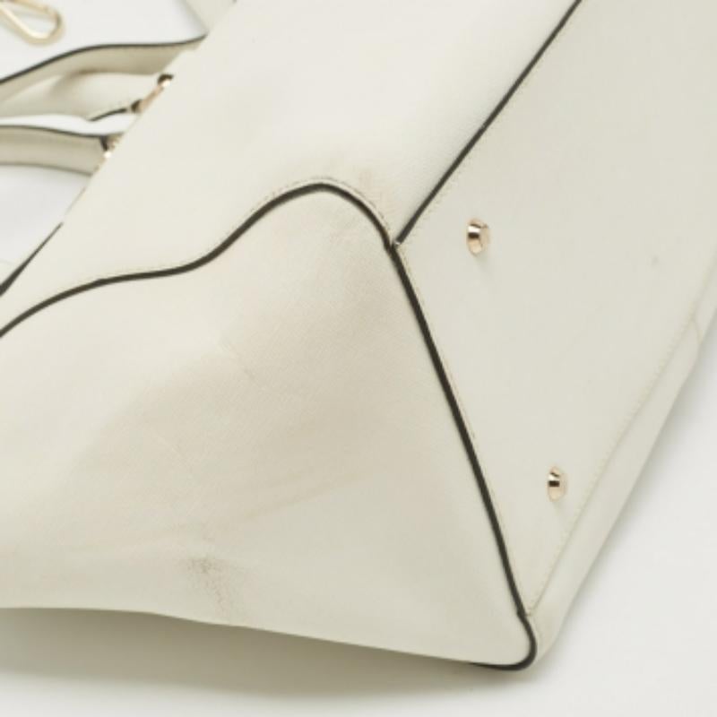 DKNY Weißes Saffiano-Leder Bryant Park Tote im Angebot 1