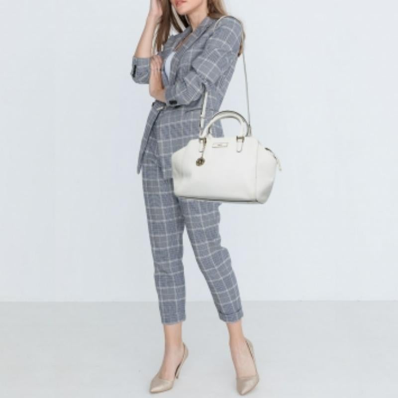 DKNY Weißes Saffiano-Leder Bryant Park Tote im Angebot 3