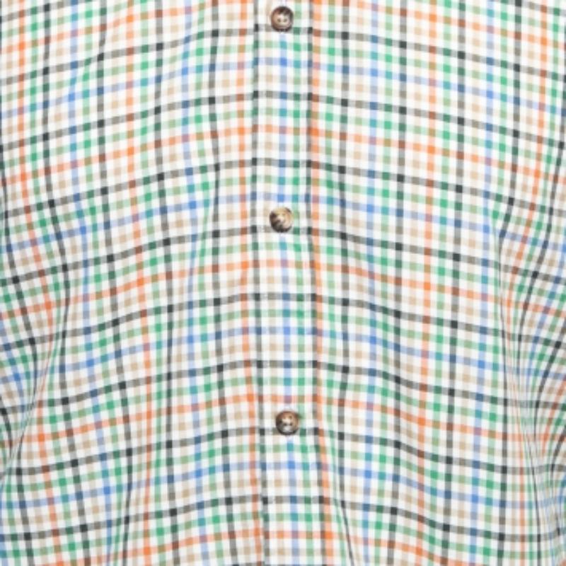 Boss By Hugo Boss - Camicia a quadri multicolore in cotone a manica intera - M. I. in vendita 1