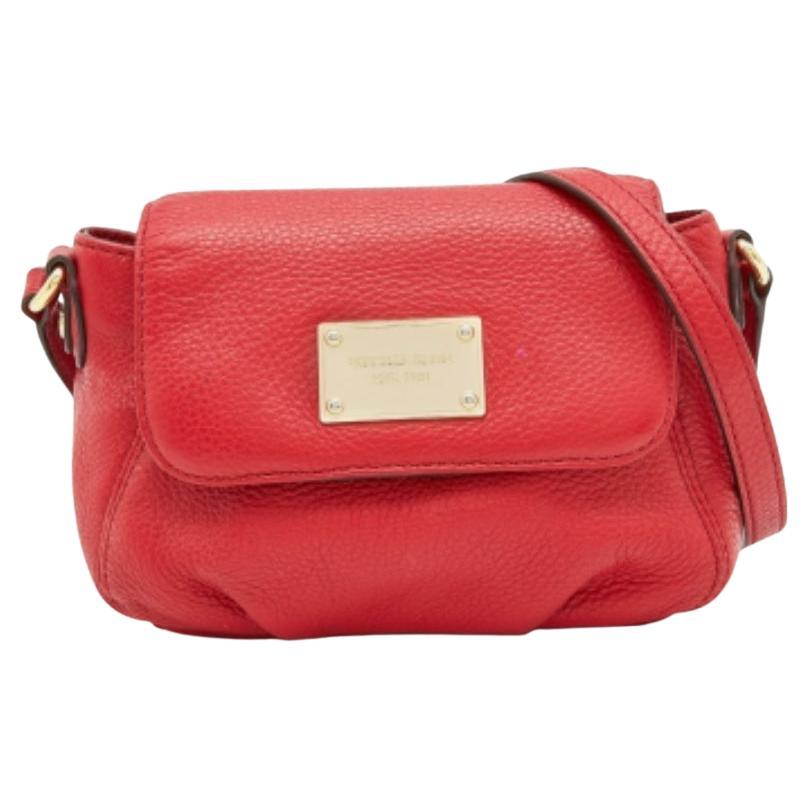 Michael Kors - Borsa a tracolla con patta in pelle rossa in vendita