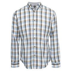 Boss By Hugo Boss Camicia a quadretti in cotone a manica intera slim fit M. I.