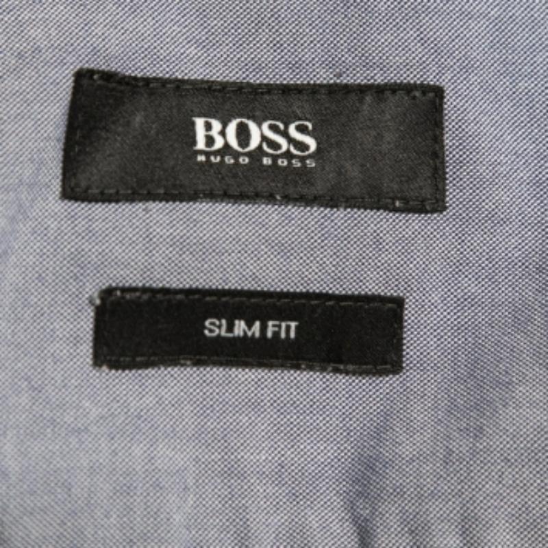 Grigio Boss By Hugo Boss Camicia a quadretti in cotone a manica intera slim fit M. I. in vendita