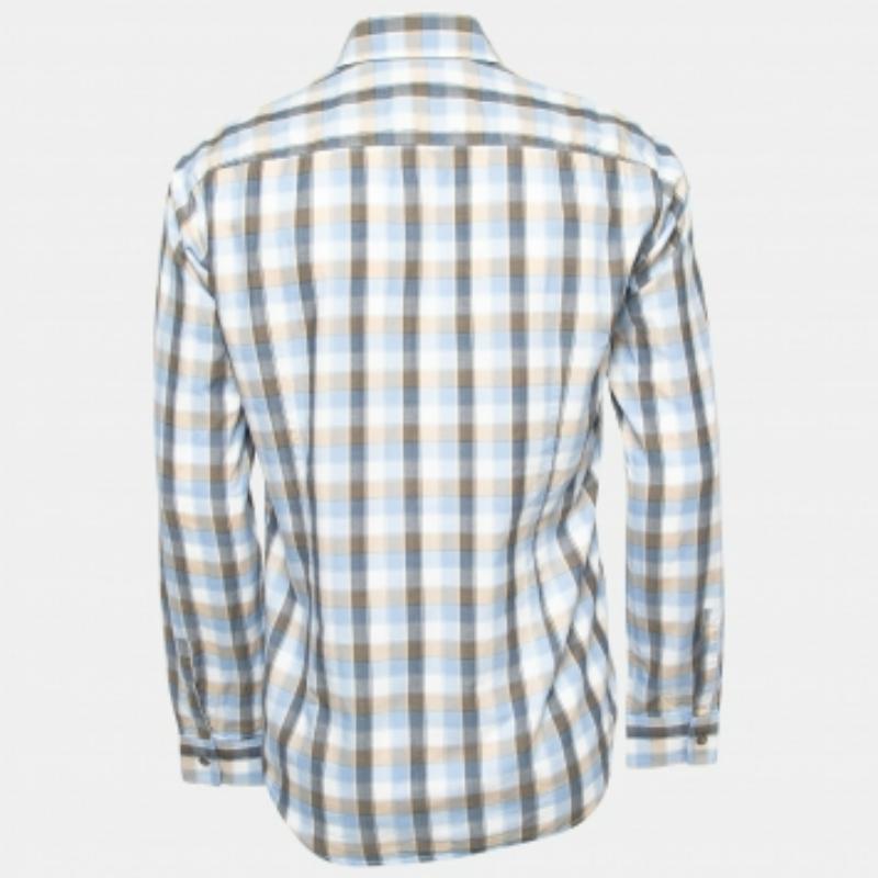 Boss By Hugo Boss Camicia a quadretti in cotone a manica intera slim fit M. I. In condizioni buone in vendita a Dubai, Al Qouz 2