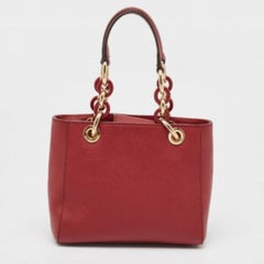 Michael Kors Mini Cynthia Tote in pelle rossa
