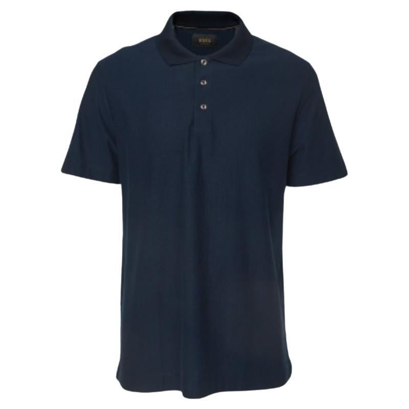 Boss By Hugo Boss - Maglietta Polo in Jersey Testurizzato Blu Navy XXL