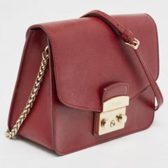 Furla Borsa a tracolla Metropolis in pelle rossa
