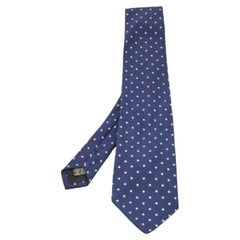 Cravatta Boss By Hugo Boss Vintage in seta blu navy a Dot Dot Dot