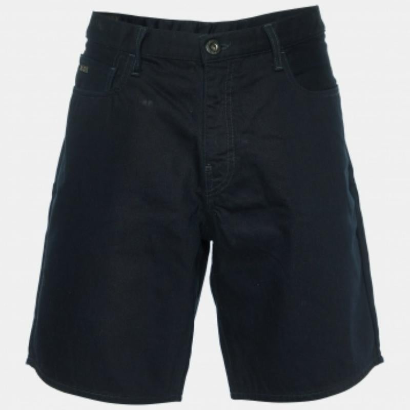 Emporio Armani Pantaloncini in denim di cotone nero XL/Vita 38