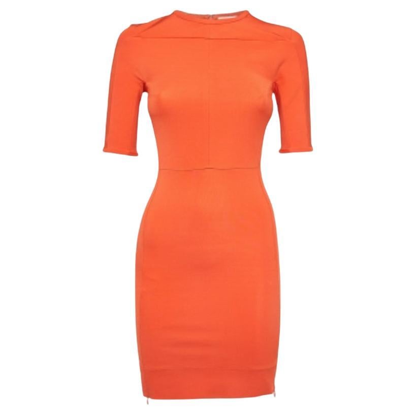 Diane von Furstenberg Mini Abito Bodycon in maglia elastica arancione XS