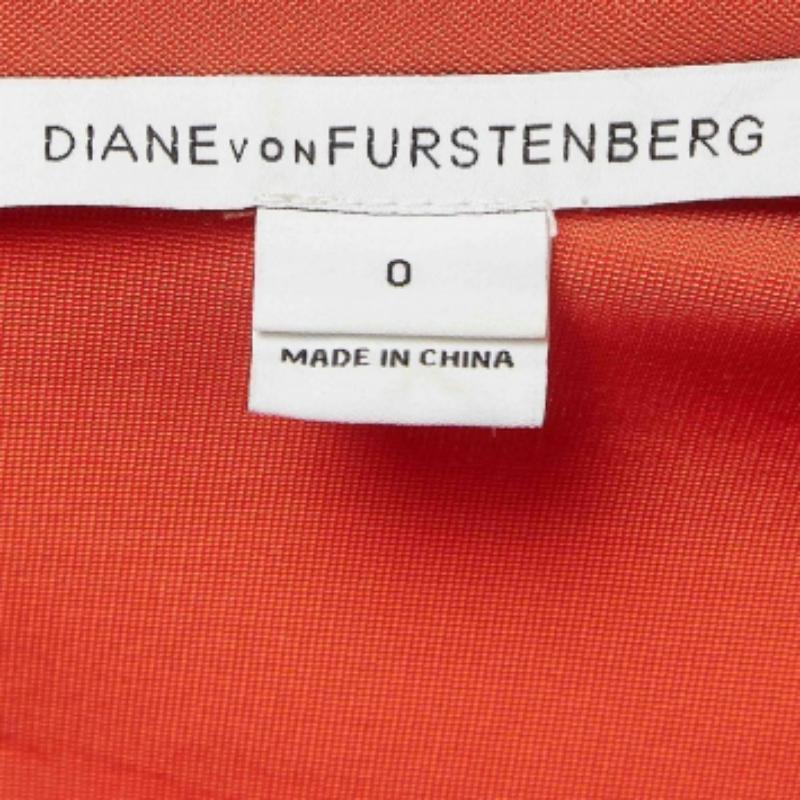 Donna Diane von Furstenberg Mini Abito Bodycon in maglia elastica arancione XS in vendita