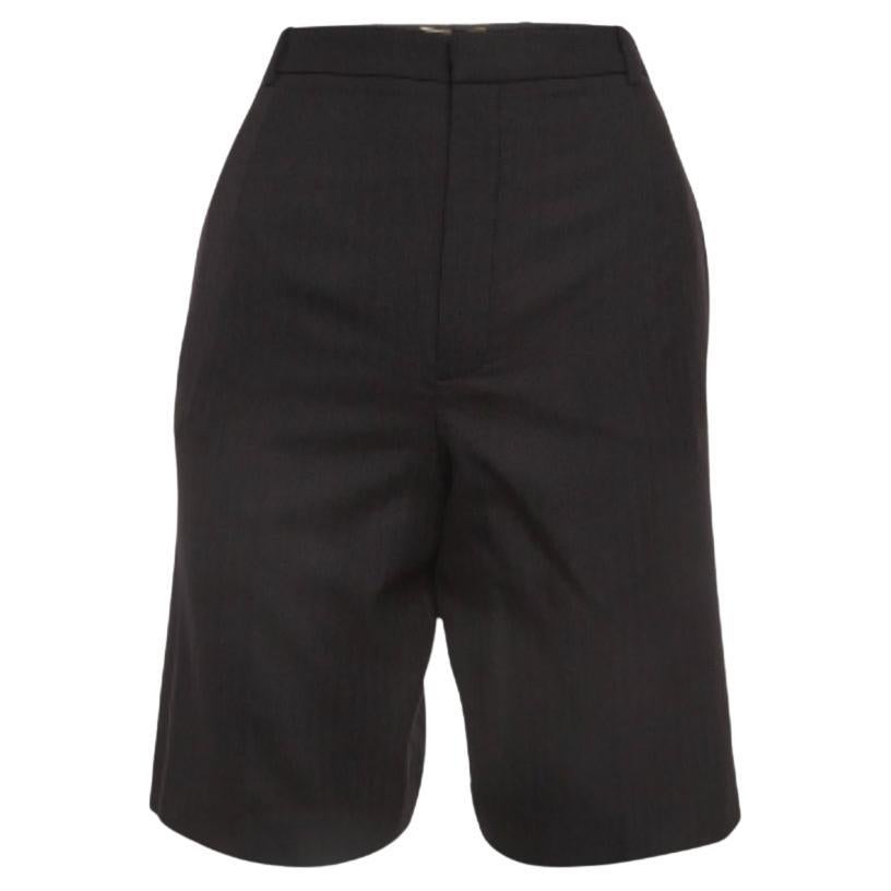 Saint Laurent Pantaloncini chino in lana nera S in vendita