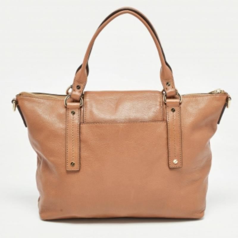 MICHAEL Michael Kors Hamilton Schulranzen aus braunem Leder im Angebot 1