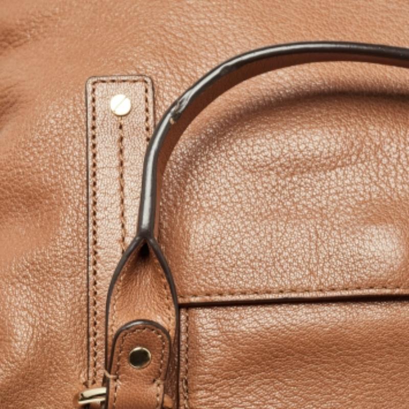 MICHAEL Michael Kors Hamilton Schulranzen aus braunem Leder im Angebot 5
