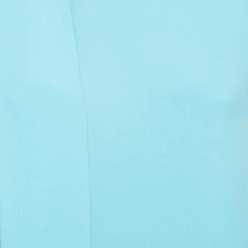 Donna Diane von Furstenberg - Maxi abito avvolgente in crepe stretch blu - S in vendita