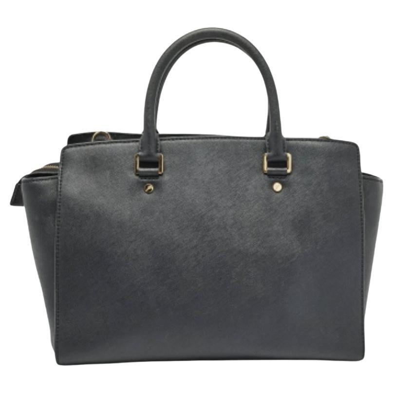 Michael Kors - Borsa Selma grande in pelle saffiano nera in vendita