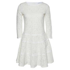 See by Chloe White Crochet Lace Fit & Flare Dress S