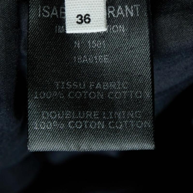 Isabel Marant Etoile - Mini robe Oria en coton plissé noir/rouge S Excellent état - En vente à Dubai, Al Qouz 2