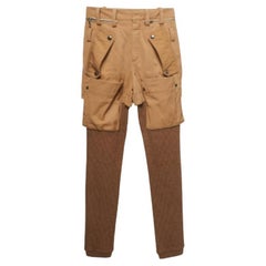 Pantaloni Chloe in lana marrone con dettaglio tasca S