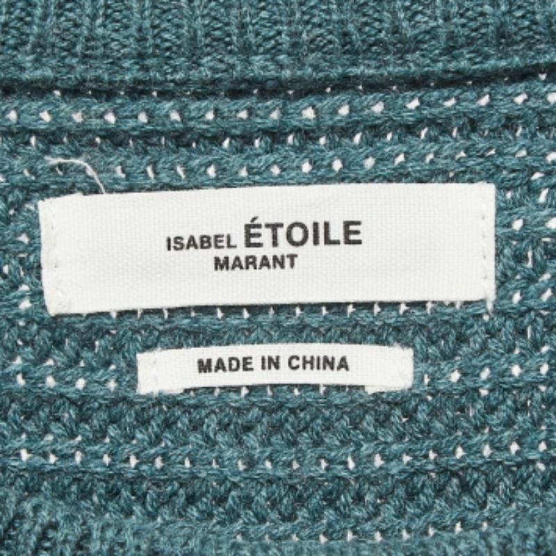 Isabel Marant Etoile Jersey de punto de mezcla de lana verde con detalle de botones XS en Bueno estado para la venta en Dubai, Al Qouz 2