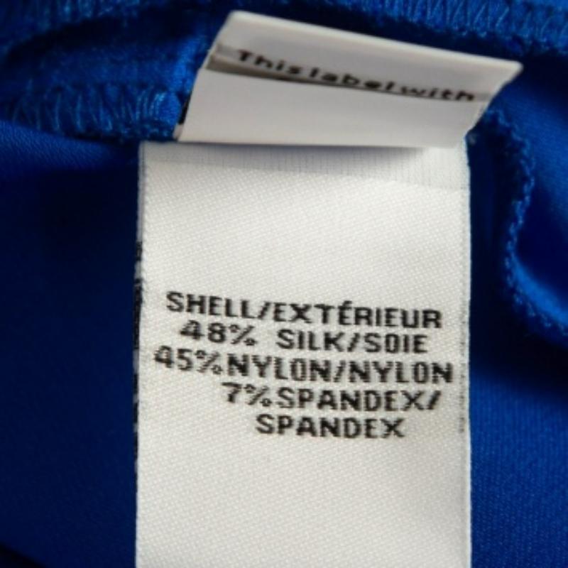 Donna Diane Von Furstenberg - Vestito a turni in raso elasticizzato blu M. in vendita