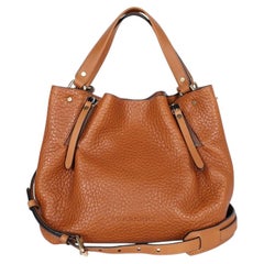 Petit sac à poignée supérieure Burberry en cuir de veau grainé, motif « House Check », modèle Maidstone, couleur marron selle