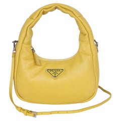 Prada Soft Padded Nappa Leather Mini Bag in Yellow