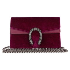 Gucci Dionysus Bag Velvet Super Mini Shoulder Bag in Purple