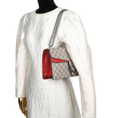 Gucci GG Supreme Monogram Dionysus Shoulder Bag Hibiscus Red