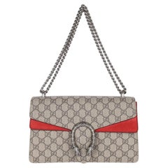 Gucci GG Supreme Monogram Dionysus Shoulder Bag Hibiscus Red