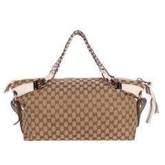 Gucci GG Bamboo Leather Satchel Bag