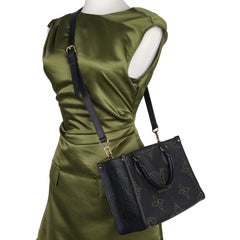 Louis Vuitton Black Studded On The Go Tote with Strap, 2021