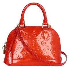 Louis Vuitton Vernis Leather Alma BB Crossbody Bag in Orange