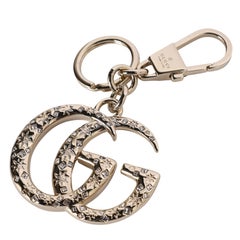 Gucci Crystal Double G Keychain