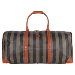 Fendi FF Striped Duffle Bag in Vintage Brown
