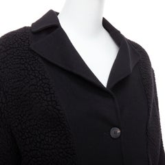 DIOR 100% cachemire cappotto nero con tasche a orsetto FR34 XS