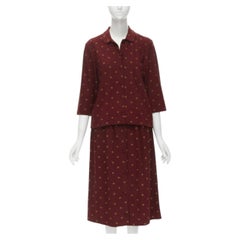 COMME DSE GARCONS 1980's Vintage red polka babydoll skirt down set S