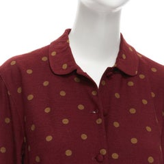 COMME DSE GARCONS 1980's Vintage red polka babydoll skirt down set S