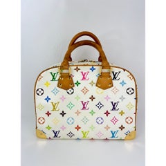 Louis Vuitton Trouville White Monogram Multicolor Hand Bag Vintage