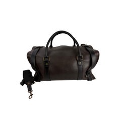 Louis Vuitton Vintage Utah Brown Leather Sac Weekender Travel Bag