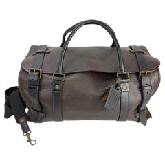 Louis Vuitton Vintage Utah Brown Leather Sac Weekender Travel Bag